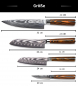 Preview: Größe Chefmesser-Details-Damas-Küchenmesser-Santoku-Kochnmesser-Set